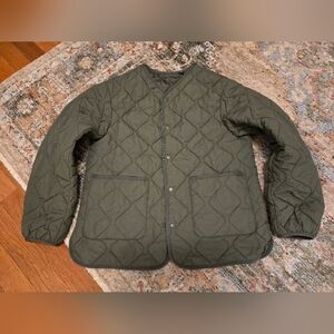 Uniqlo Olive Green Pufftech Jacket Kids 13 Woman S